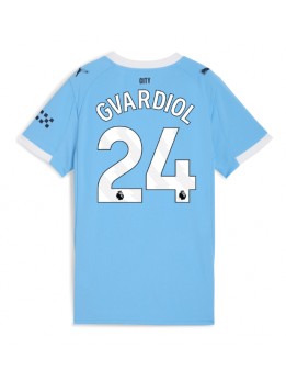 Manchester City Josko Gvardiol #24 Replika Hemmakläder Dam 2025-26 Kortärmad